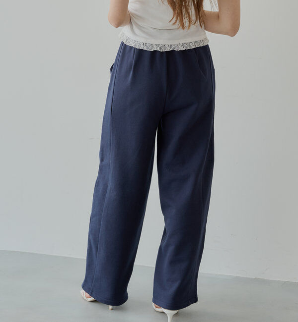  「カーブデザインドロストスウェットパンツ」|チノ|