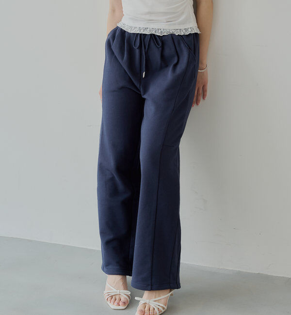  「カーブデザインドロストスウェットパンツ」|チノ|