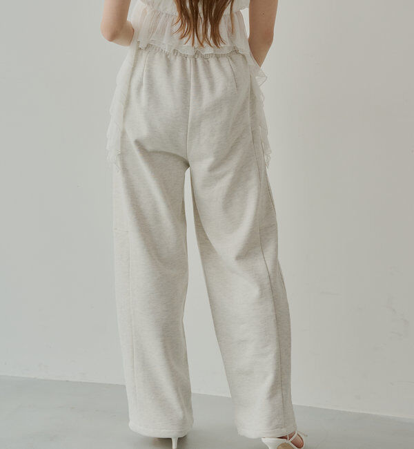  「カーブデザインドロストスウェットパンツ」|チノ|