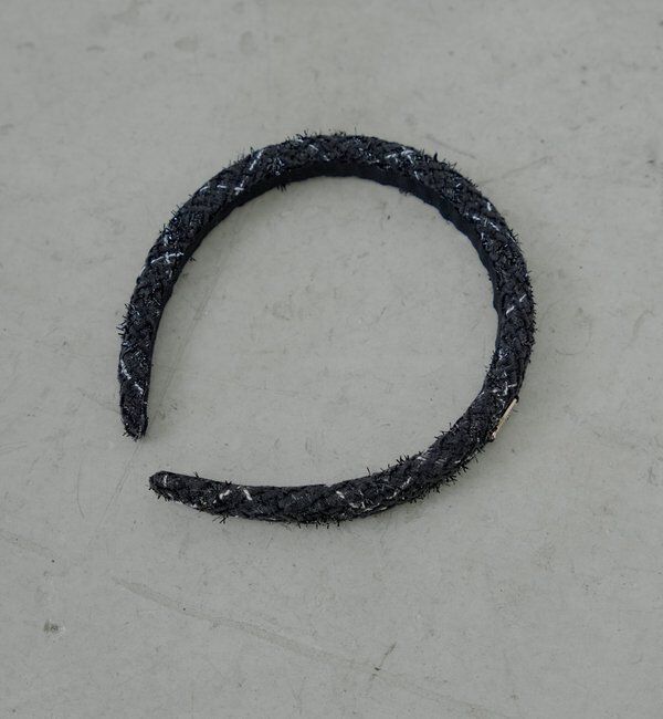  「プレート付ツイードカチューシャ」|その他|ブラック