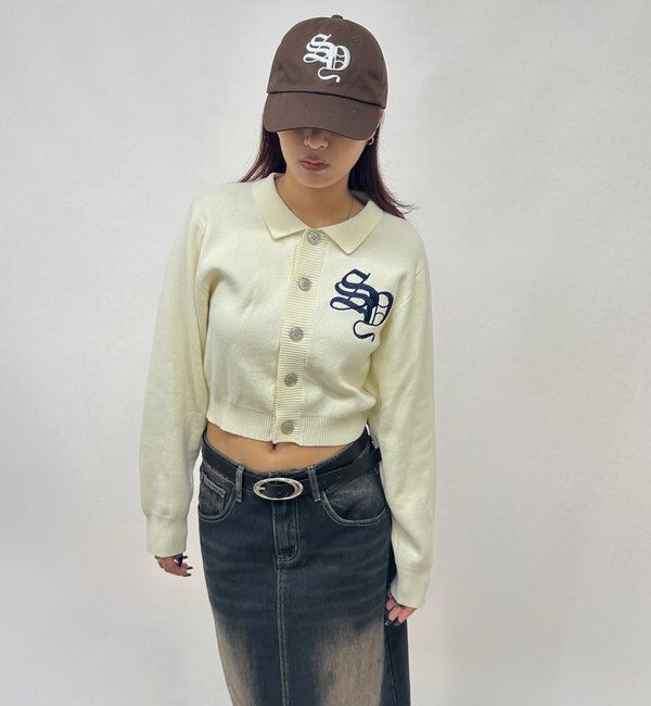  「【SLOPPY/スロッピー】SLOPPY 刺繍カーデ」|カーディガン|