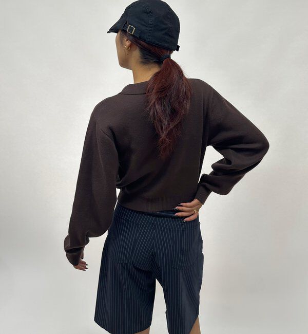  「【SLOPPY/スロッピー】SLOPPY 刺繍カーデ」|カーディガン|