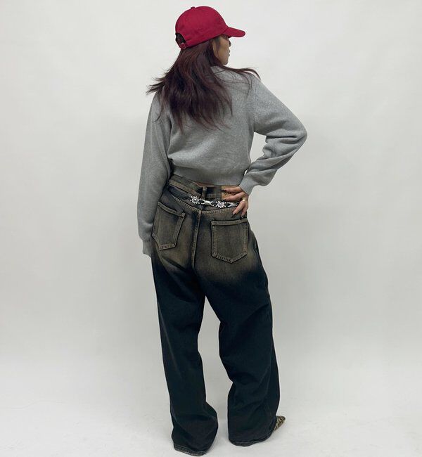  「【SLOPPY/スロッピー】SLOPPY 刺繍カーデ」|カーディガン|