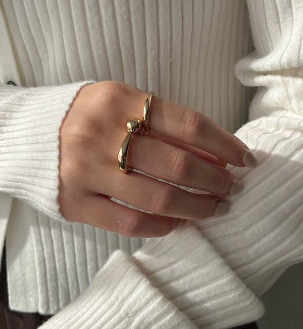  「〈GOLDY/ゴールディ〉2SETトライアングルリング」|リング|