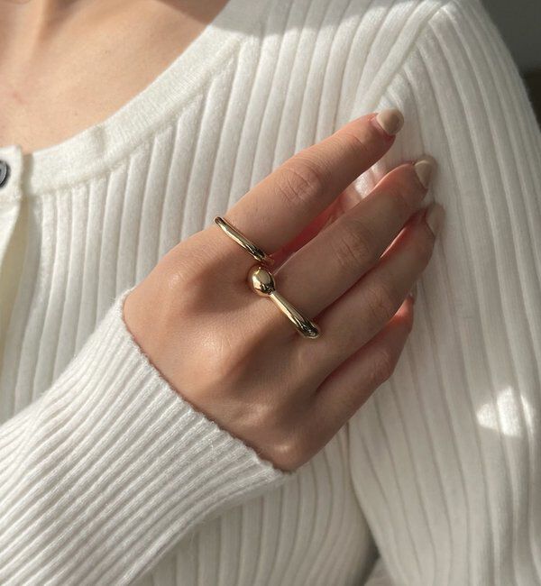  「〈GOLDY/ゴールディ〉2SETトライアングルリング」|リング|