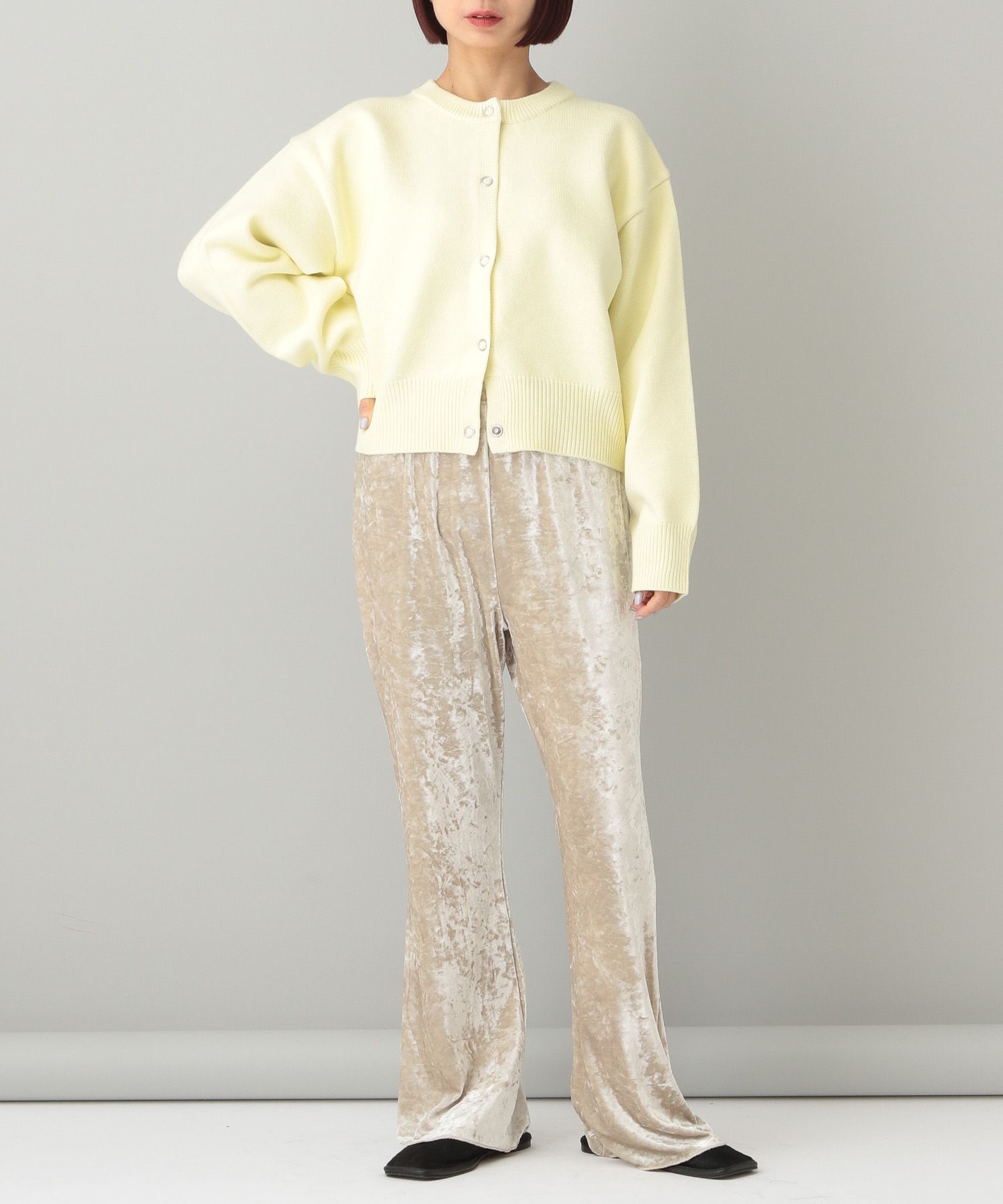 A part by 「【e/rm】リングボタンクルーカーディガン」|カーディガン|