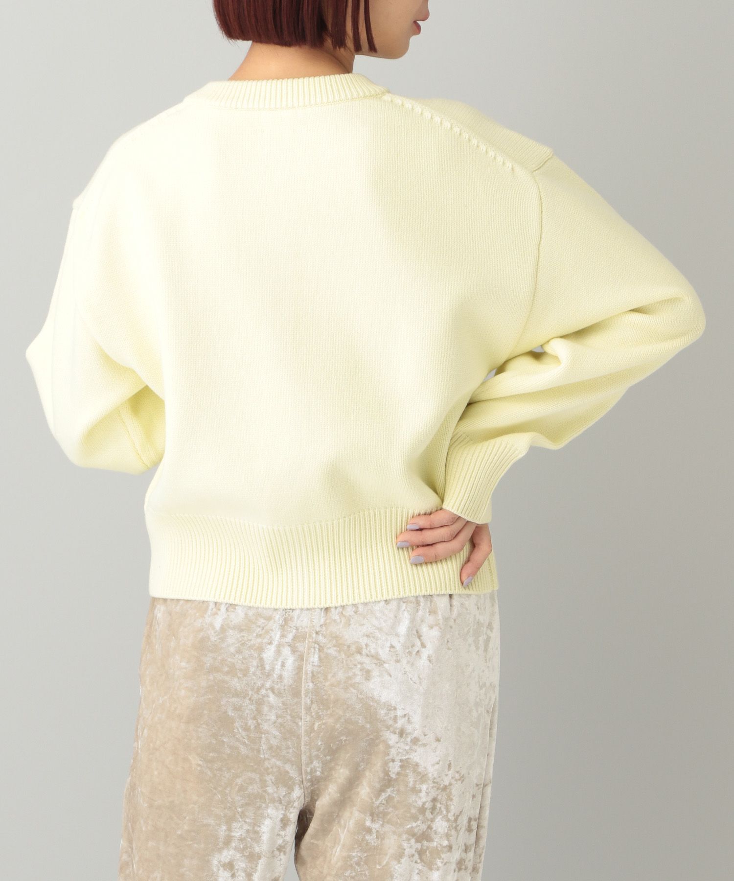 A part by 「【e/rm】リングボタンクルーカーディガン」|カーディガン|