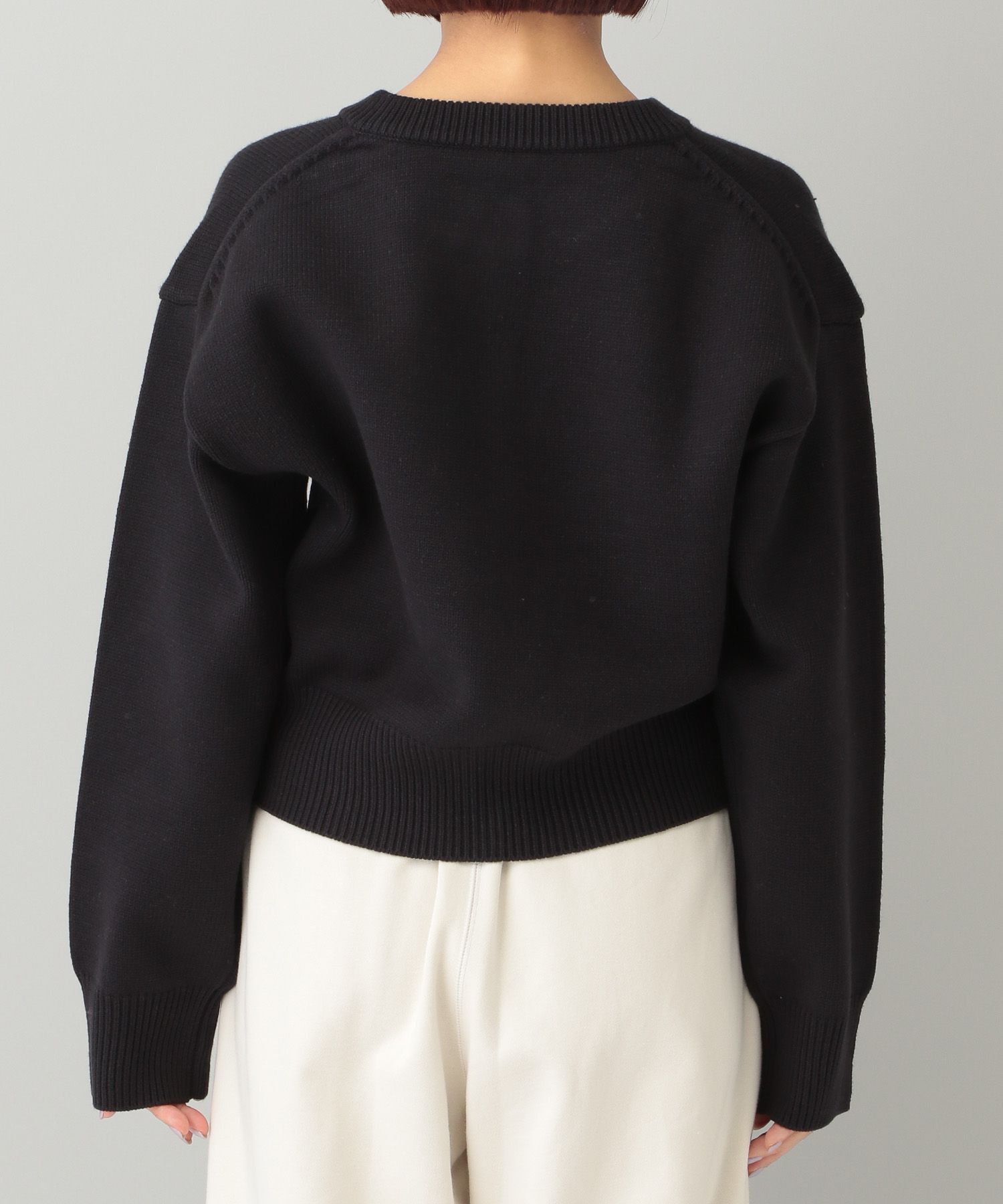 A part by 「【e/rm】リングボタンクルーカーディガン」|カーディガン|