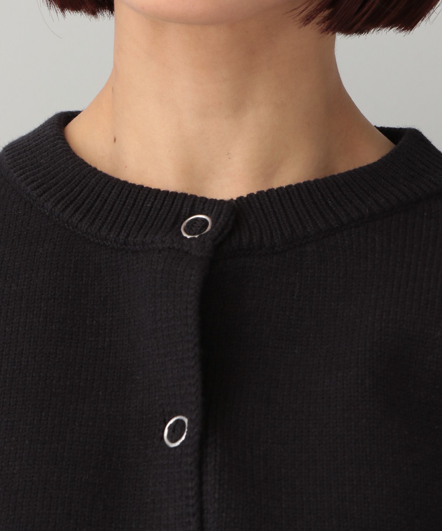 A part by 「【e/rm】リングボタンクルーカーディガン」|カーディガン|