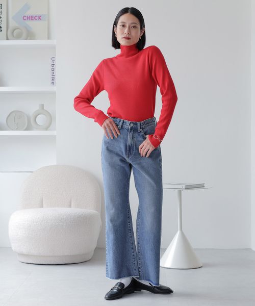 LOWRYS FARM「ＣＯＮＥフレアデニムパンツ＊」|デニム|