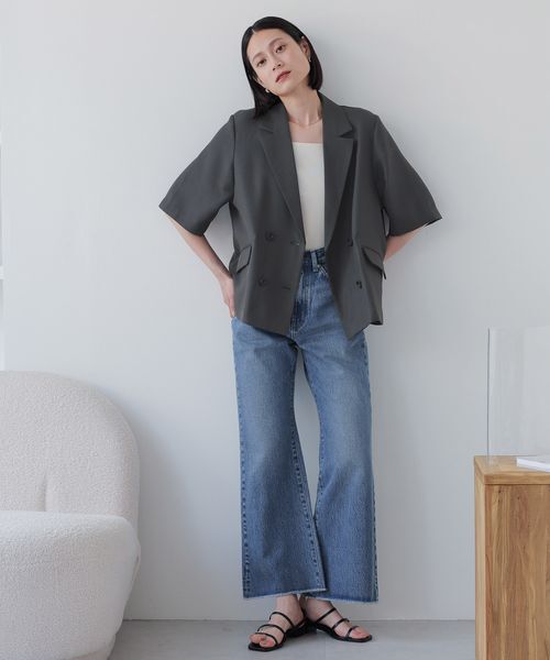 LOWRYS FARM「ＣＯＮＥフレアデニムパンツ＊」|デニム|