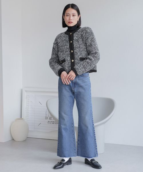 LOWRYS FARM「ＣＯＮＥフレアデニムパンツ＊」|デニム|