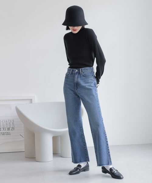 LOWRYS FARM「ＣＯＮＥフレアデニムパンツ＊」|デニム|