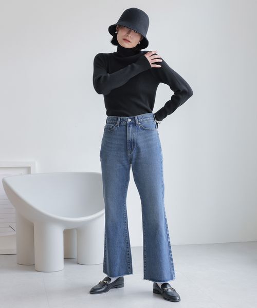 LOWRYS FARM「ＣＯＮＥフレアデニムパンツ＊」|デニム|