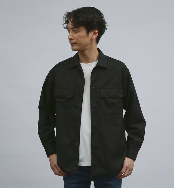 ABAHOUSE「【インバーテッドプリーツ】ワーク シャツブルゾン / オーバーシャツ」|シャツ・ブラウス|
