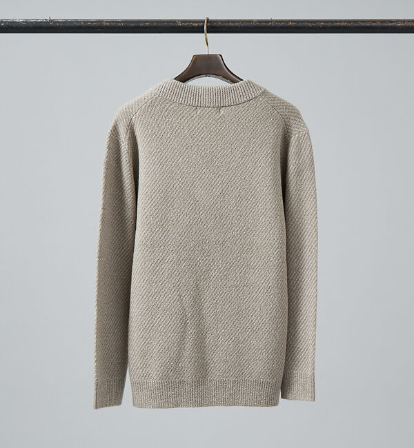 ABAHOUSE「ツイル柄 ブークレーVネックニット」|ニット・セーター|
