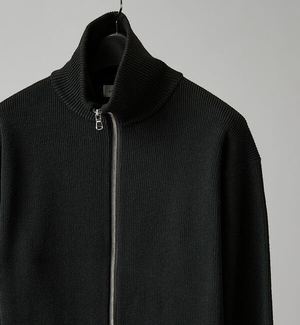 ABAHOUSE「12ゲージ 畦編み ドライバーズニット / ダブルジップ」|ニット・セーター|