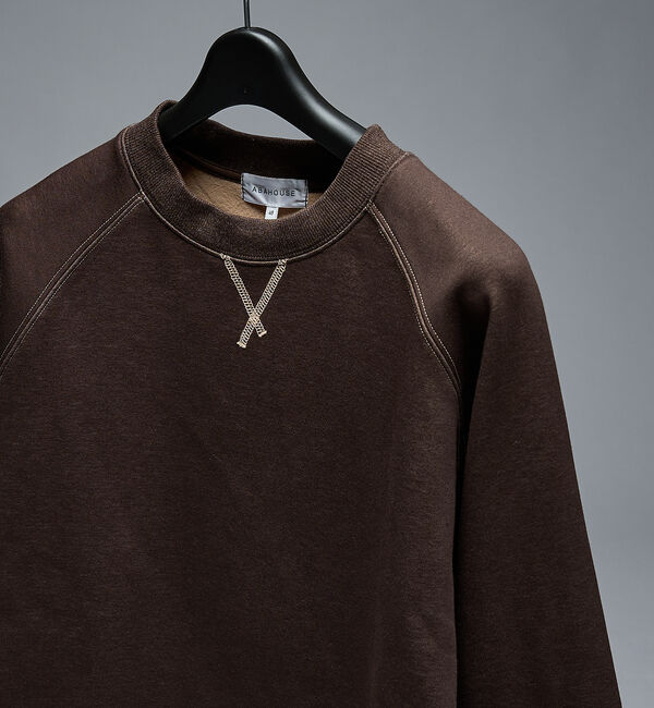 ABAHOUSE「リバーフリース カラースウェット プルオーバー / セットアップ対応」|スウェット・ジャージ|ブラウン