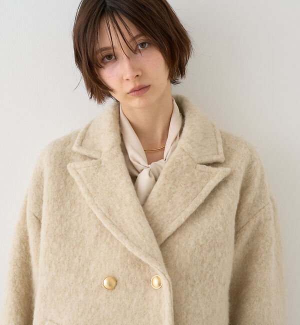 【新品タグ付き】Rouge vif ラメシャギースライバーPコート ルージュ ヴィフ ラクレ Rouge vif la cle 【一部店舗限定】ラメ