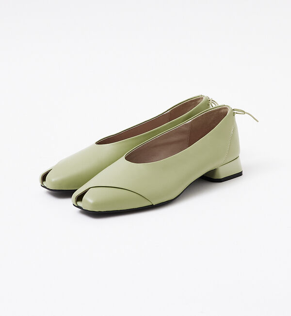 AU BANNISTER「ピープトゥリボンソフトシューズ」|パンプス|