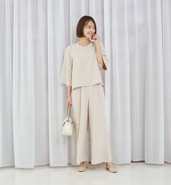 abahouse mavie「【販売店舗限定！上下２点セット】フレアブラウス&times;ワイドパンツセットアップ」|ワンピース|