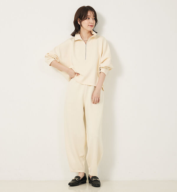 abahouse mavie「ライトダンボールハーフジッププルオーバー」|スウェット・ジャージ|