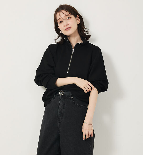 abahouse mavie「ライトダンボールハーフジッププルオーバー」|スウェット・ジャージ|