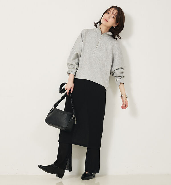 abahouse mavie「ライトダンボールハーフジッププルオーバー」|スウェット・ジャージ|