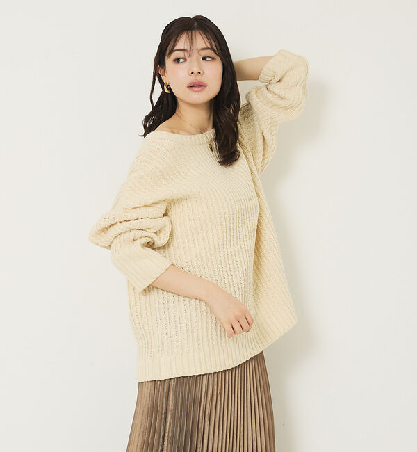 abahouse mavie「ローゲージ2WAYニット」|ニット・セーター|