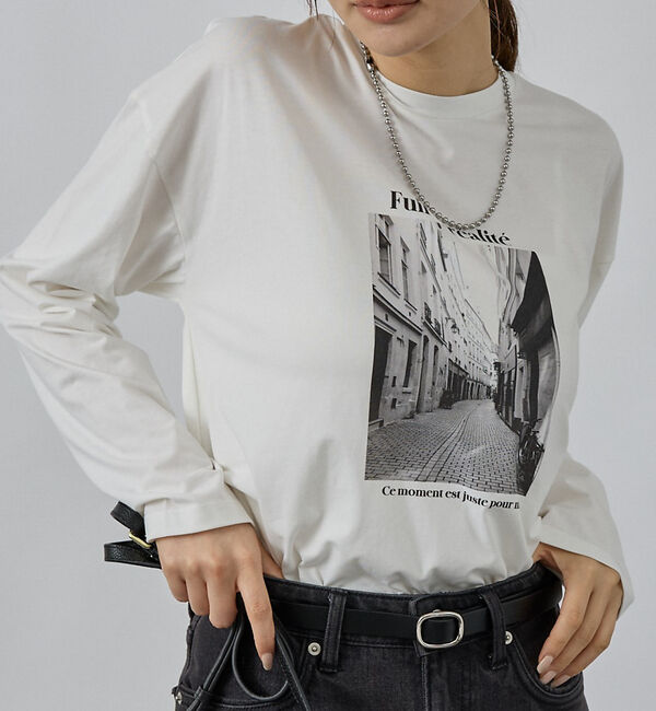 abahouse mavie「フォトロンT」|Tシャツ・カットソー|ホワイト系その他1