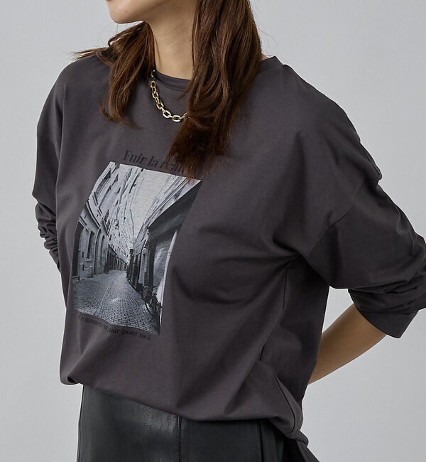 abahouse mavie「フォトロンT」|Tシャツ・カットソー|チャコールグレー