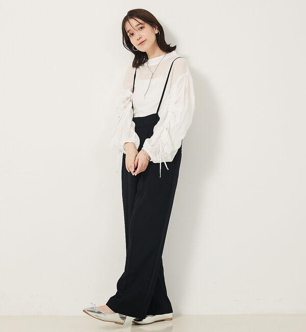 abahouse mavie「フリルギャザーシアーブラウス」|シャツ・ブラウス|