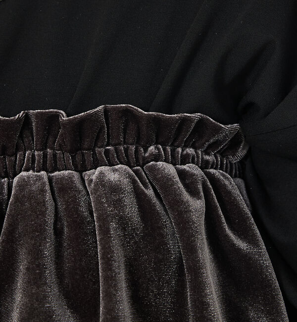 abahouse mavie「【WEB Domani掲載】ベロアビスチェ付ロンT」|Tシャツ・カットソー|