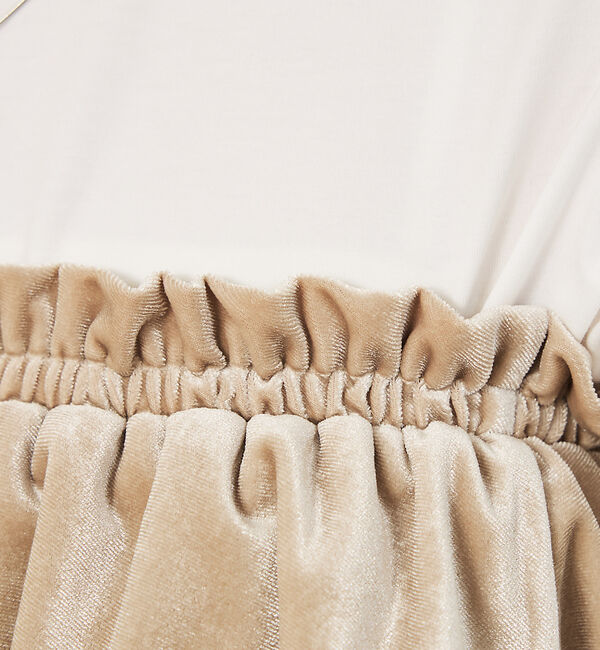 abahouse mavie「【WEB Domani掲載】ベロアビスチェ付ロンT」|Tシャツ・カットソー|