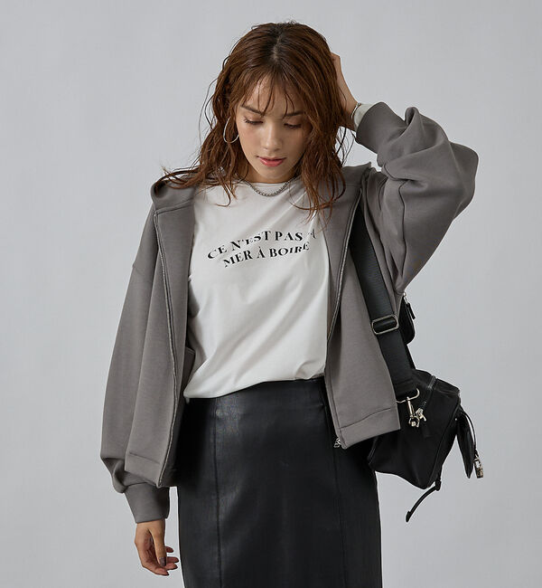 abahouse mavie「シルキーダンボールフーディー」|パーカー|