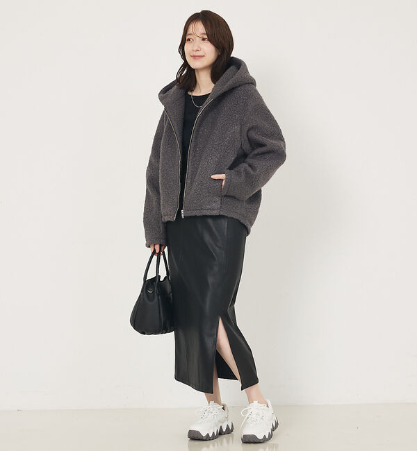 abahouse mavie「ブークレーフーディージャケット」|ブルゾン・スタジャン|