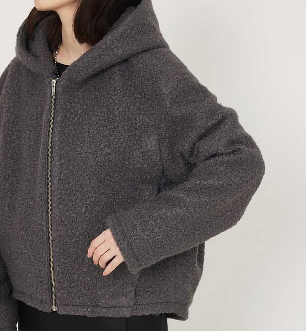 abahouse mavie「ブークレーフーディージャケット」|ブルゾン・スタジャン|