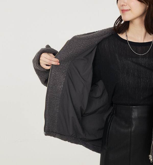 abahouse mavie「ブークレーフーディージャケット」|ブルゾン・スタジャン|