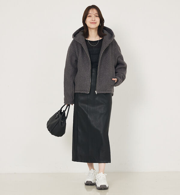 abahouse mavie「ブークレーフーディージャケット」|ブルゾン・スタジャン|