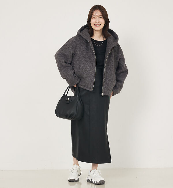 abahouse mavie「ブークレーフーディージャケット」|ブルゾン・スタジャン|