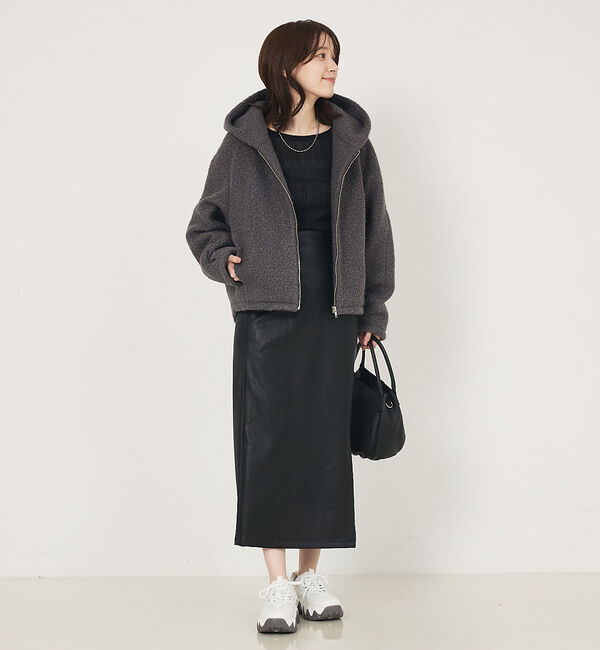 abahouse mavie「ブークレーフーディージャケット」|ブルゾン・スタジャン|