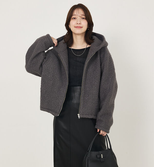 abahouse mavie「ブークレーフーディージャケット」|ブルゾン・スタジャン|