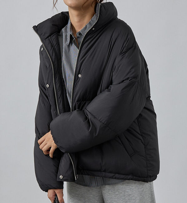 abahouse mavie「【non-no掲載】中綿オーバースタンドブルゾン」|ブルゾン・スタジャン|ブラック