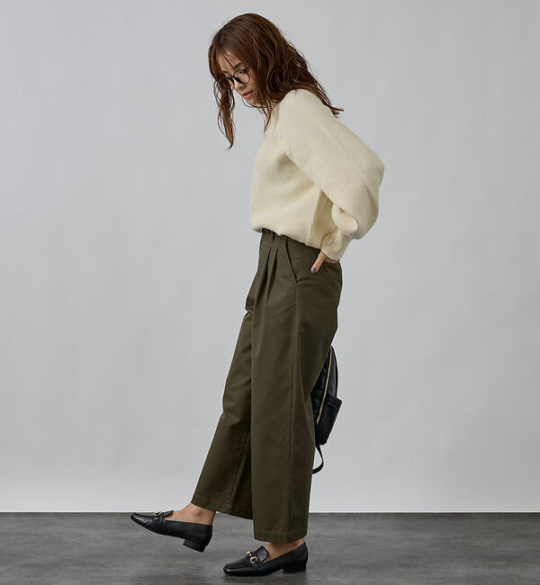 abahouse mavie「片畦モックネックプルオーバー」|ニット・セーター|