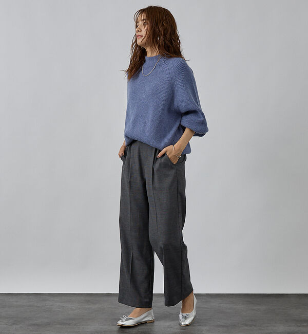 abahouse mavie「片畦モックネックプルオーバー」|ニット・セーター|