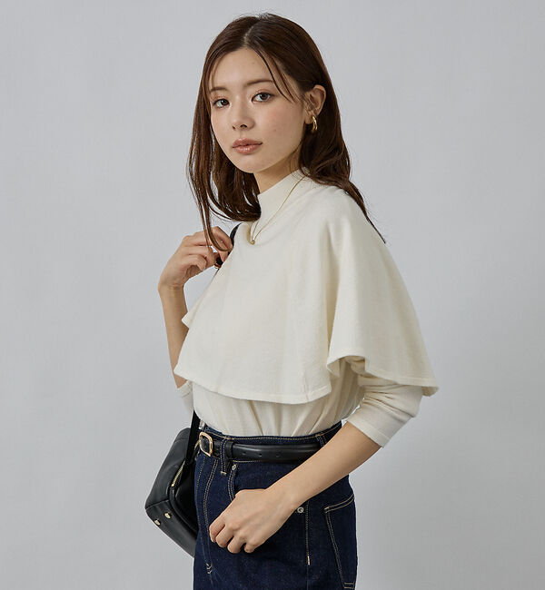 abahouse mavie「ハイネックケーププルオーバー」|ニット・セーター|