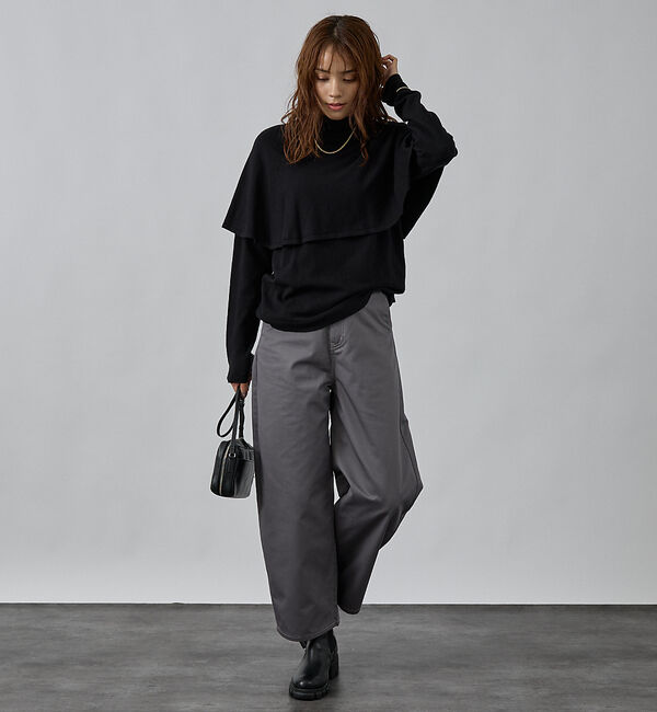 abahouse mavie「ハイネックケーププルオーバー」|ニット・セーター|