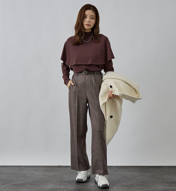 abahouse mavie「ハイネックケーププルオーバー」|ニット・セーター|