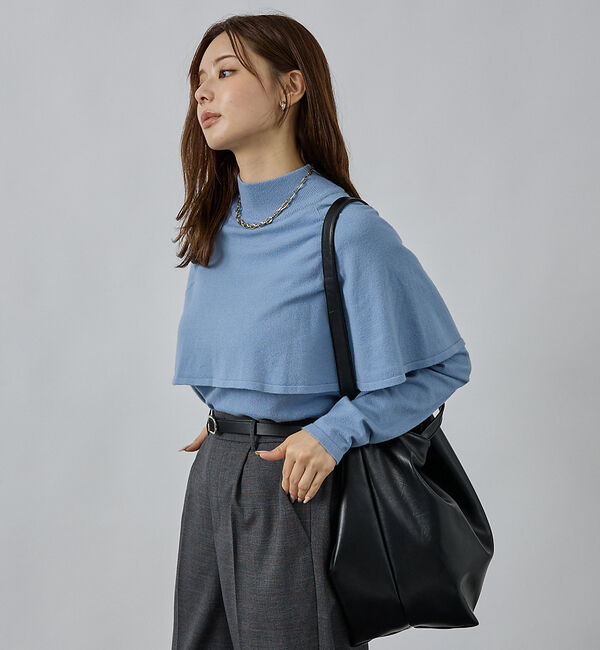 abahouse mavie「ハイネックケーププルオーバー」|ニット・セーター|