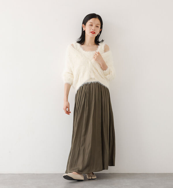 abahouse mavie「【２点セット】シャギーニットアンサンブル」|ニット・セーター|